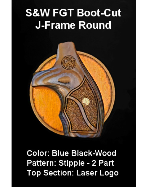 S&W J-Frame Round Boot-Cut FGB Grips Two Part "Basics" • OPTIONS