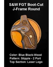 S&W J-Frame Round Boot-Cut FGB Grips Two Part "Basics" • OPTIONS