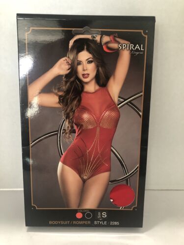 Espiral Red Body Suit Size Small Style 2285