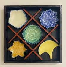 5 PIECE MULTI FLOWER & LEAF DESIGN BOWLS MADE IN JAPAN