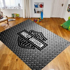 Harley Rug, Motorcycle Rug, Area Rug, For Living Room, Fan Rug, Cool Rug