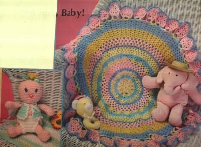 LITTLE BITTY BABY DOLL PASTEL BABY WRAP DIGEST SIZE CROCHET PATTERN INSTRUCTIONS