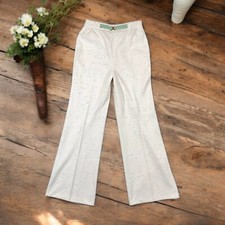 Vintage 70s High Waist Wide Leg Pants Flare Space Dye Size Small