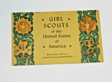 1954 Girl Scout Membership Card Bolivar, N.Y. Allegany County With Name Vintage