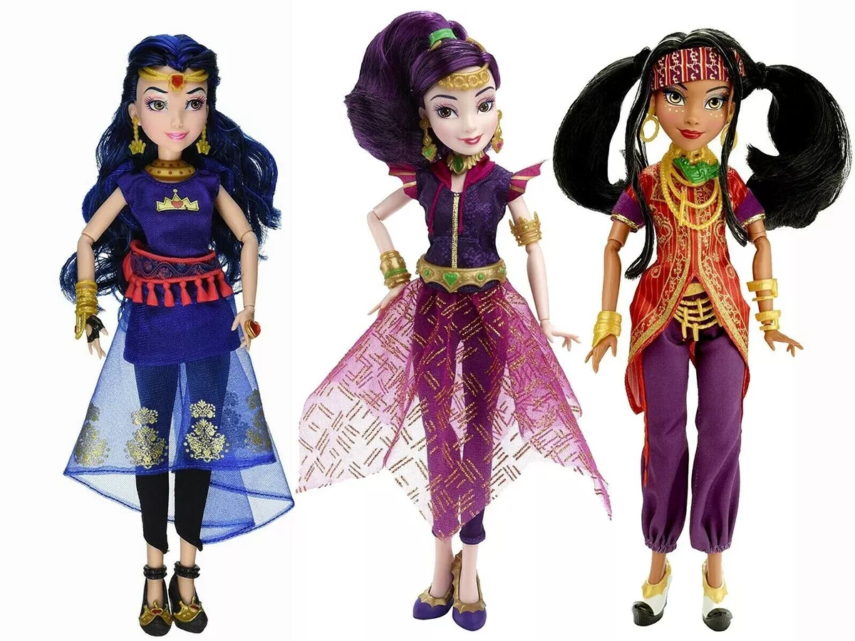 DMG PKG Disney Descendants 3 DOLLS Genie Chic EVIE MAL FREDDIE Isle of Lost 11