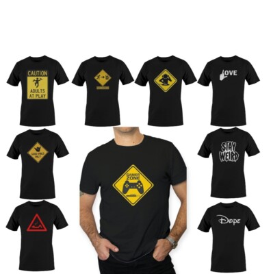 Lustige Herren T-Shirts sarkastisch Neuheit Witz T-Shirt schwarz Tee Shirt Top Party DJ