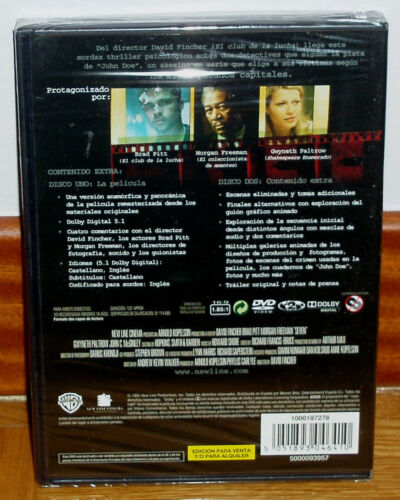 SEVEN EDICION ESPECIAL 2 DVD PRECINTADO NUEVO THRILLER ACCION (SIN ABRIR)  R2 5051893046410 | eBay