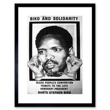 Political Steve Biko Anc Apartheid South Africa Framed Wall Art Print