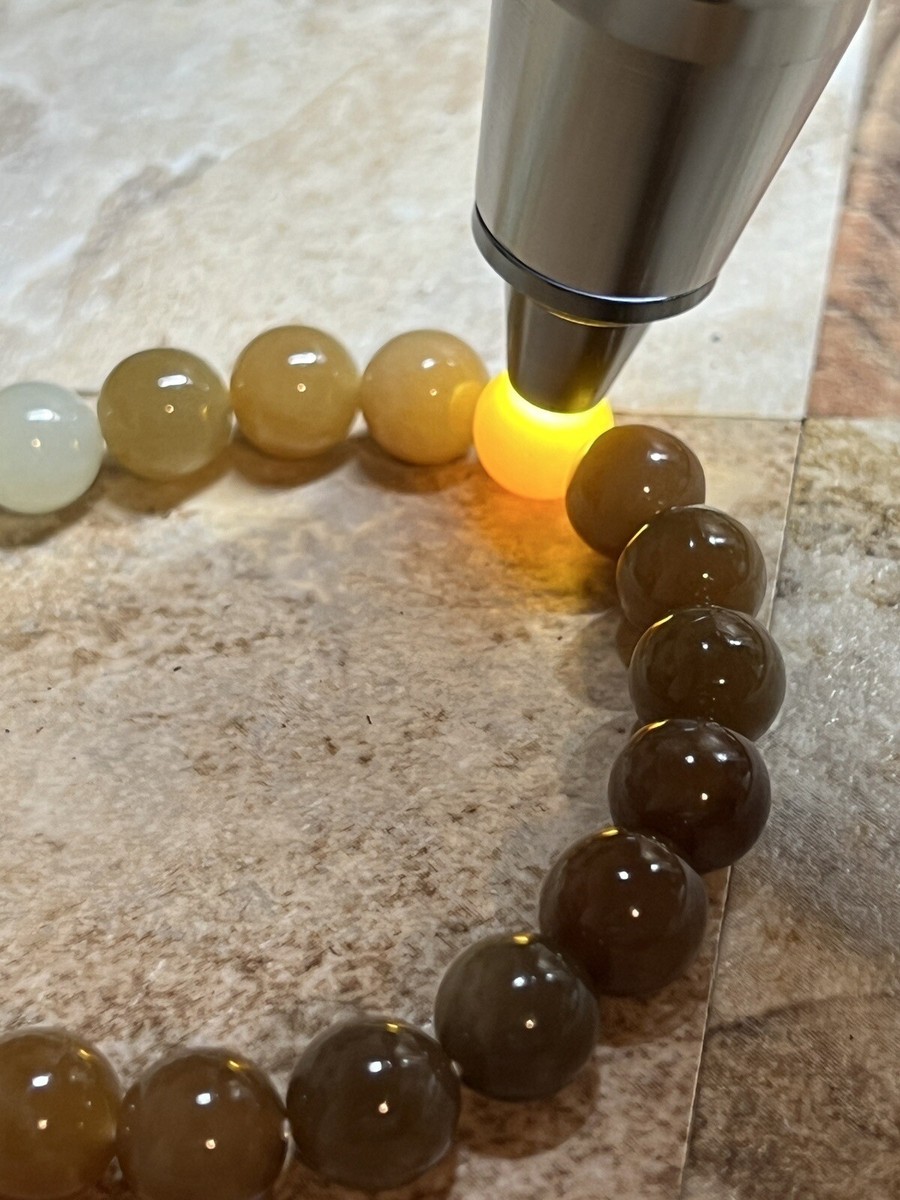 10mm Hetian Golden Mountain Sugar Jade Bracelet 新疆金山糖渐变和田