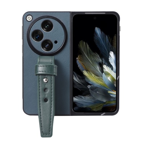 For OnePlus Open Slim PU Leather Shockproof with Wrist band Kickstand Case Cover - Zdjęcie 6 z 27