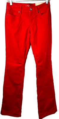 Ann Taylor Loft Jeans Curvy Boot Cut Leg Contoured 25/0 Women's Pants Red New