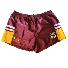 Brisbane Broncos Men's Footy Shorts Size 4XL NRL Licensed Team Supporter 