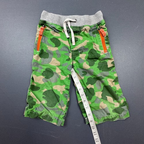 Mini Boden Camo Green Cargo Shorts Boys 6Y Drawstring Pockets Casual Play - Picture 4 of 8