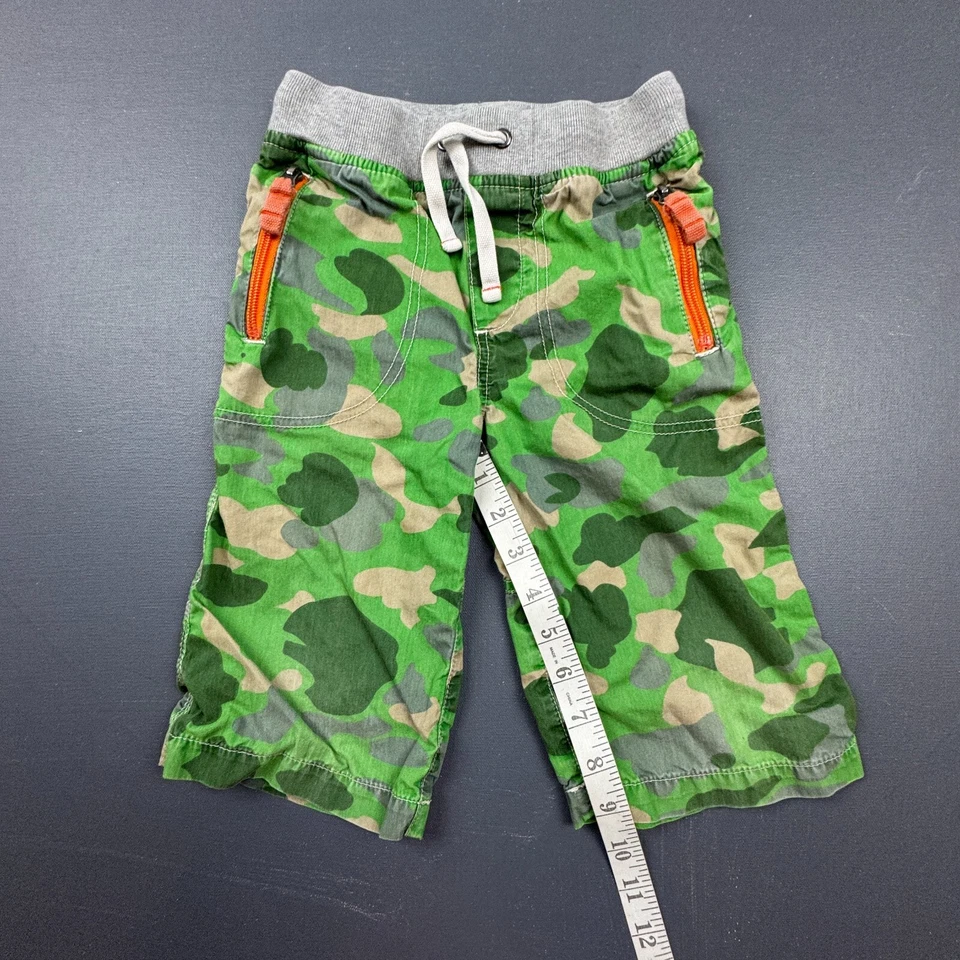 Pantalones Cortos Carga Mini Boden Camuflados Verde Niños 6Y Bolsillos con Cordón Informales Jugar Foto 4 de 4