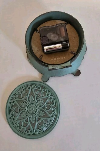 1879 Hotel DeVille De Paris Metal Clock Teal Green Decor - 第 12/14 張圖片
