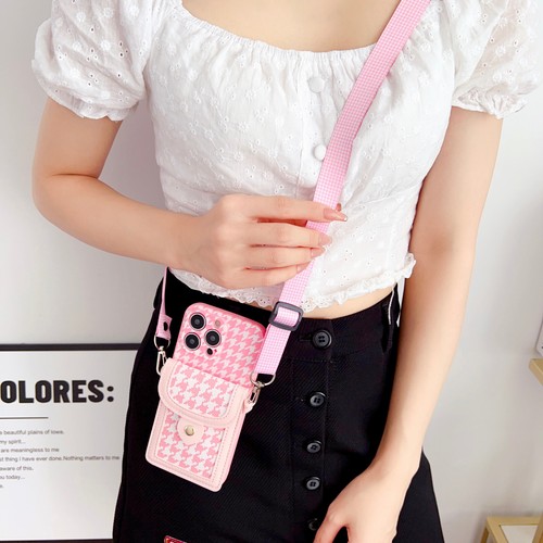 For iPhone Samsung Wallet Case Card Bag Holder Phone Cover Crossbody Lanyard Hot - Zdjęcie 5 z 14