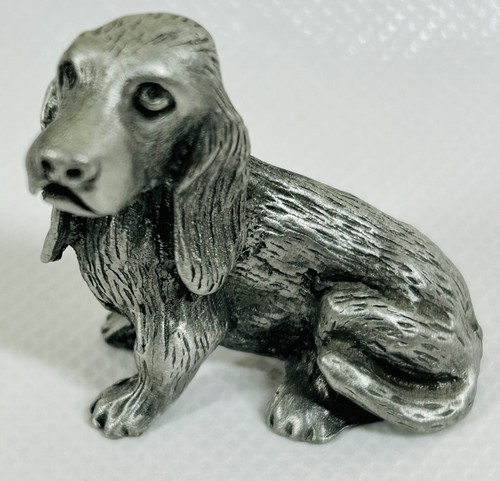 Pewter Dog Figurine Figure 1 1/2" Tall - Picture 1 of 4