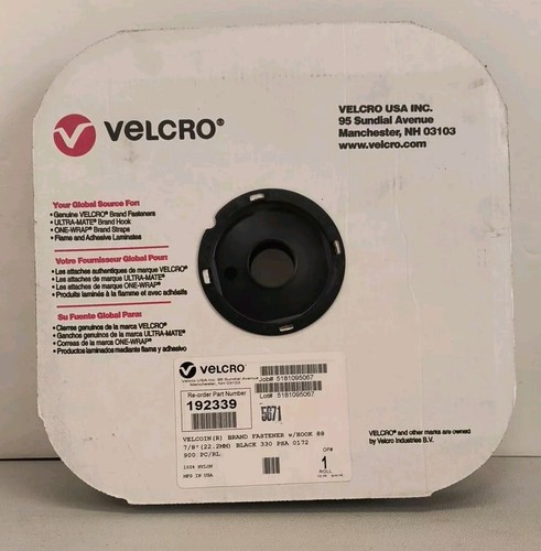 Velcro 192339 - Hook Fastener Disc - Acrylic Adhesive - 7/8 In - Black - 900 PCS - 第 1/4 張圖片