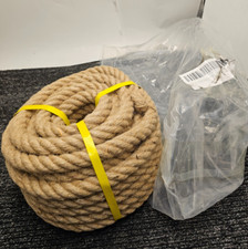 1 Inch x 50ft Jute Rope Natural Thick Heavy Hemp Rope Nautical Ropes Twisted