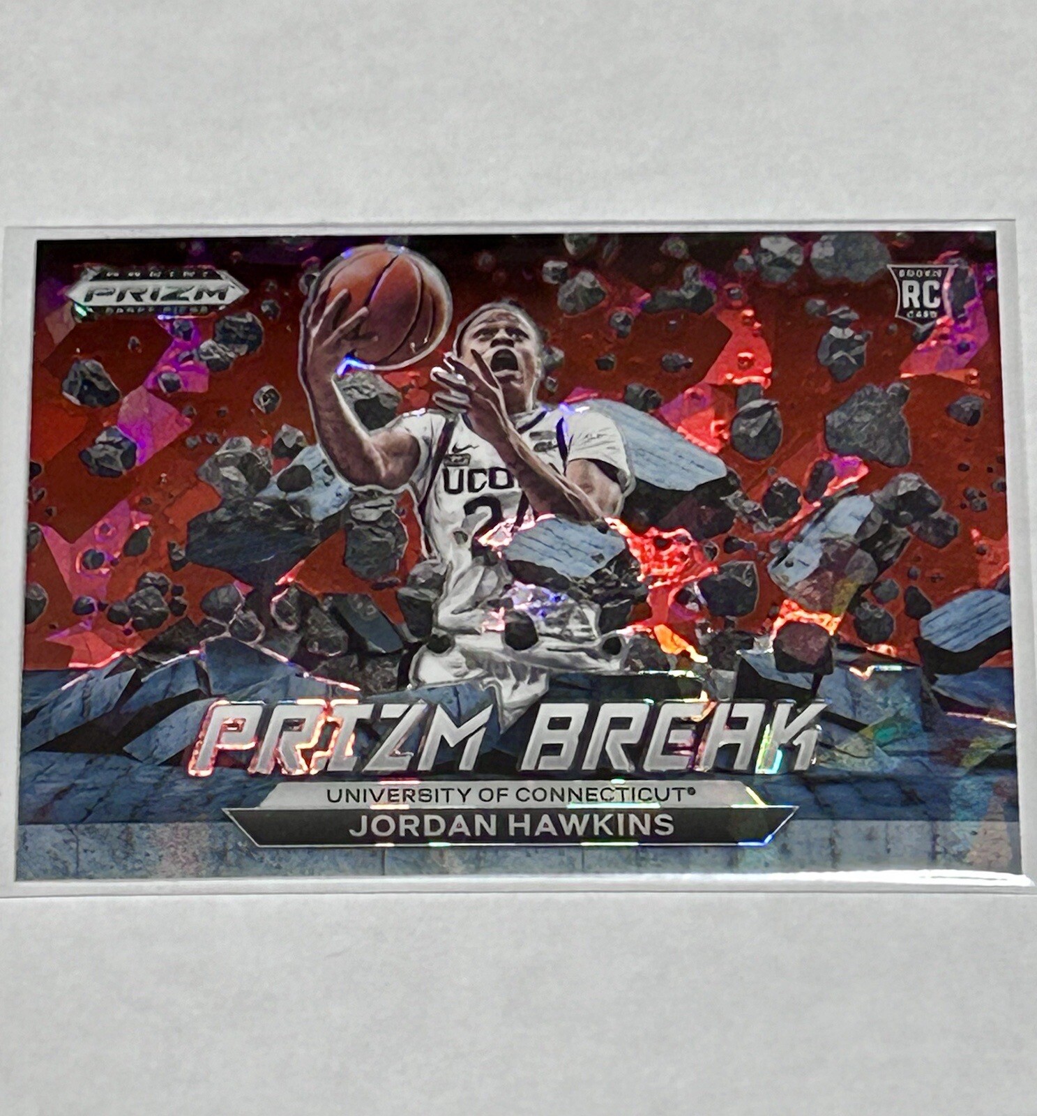 Jordan Hawkins 2023-24 Prizm Draft Picks Prizm Break #4 Red Cracked Ice Rookie