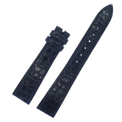 Bracelet De Montre PATEK PHILIPPE En Cuir Noir - Largeur 18 Mm - Occasion