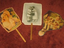 Vintage lot of 3 Advertising Hand Fans See my others