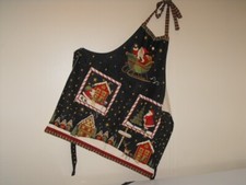 Beautiful Bib Apron for Christmas Lined Handmade