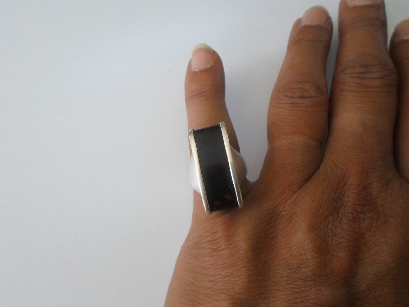 solid silver ring, red color wand, size 53 - image 4