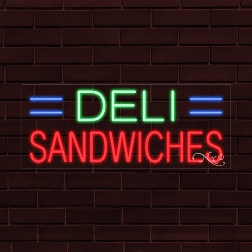 NEU "DELI SANDWICHES" 30x12x1 ZOLL LED FLEX FENSTER/WAND INNEN SCHILD 30533 - Bild 1 von 1