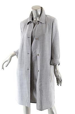 MICHAEL KORS Gray Wool Stretch Sheath Dress Duster Coat Suit/Ensemble  US 8+4