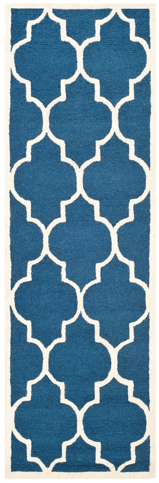 Safavieh Cambridge NAVY / IVORY Wool Runner 2'-6 x 18' - CAM134G-218 - Image 3 of 3
