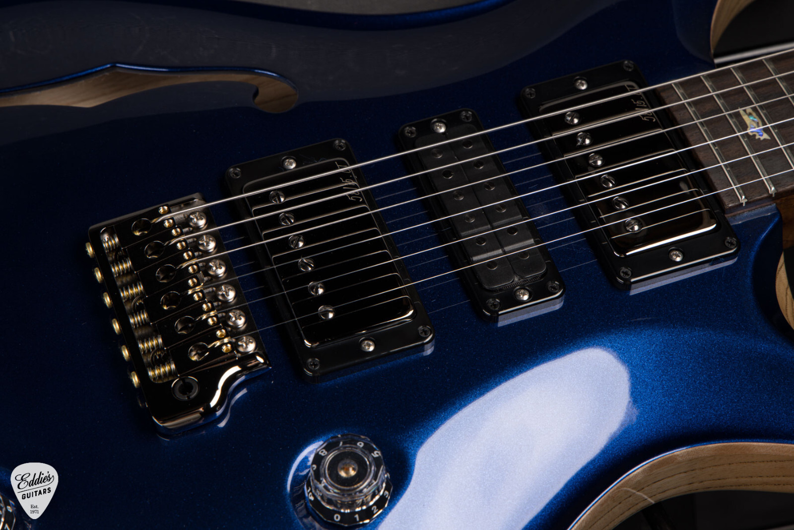 PRS Eddie's Guitars Wood Library Special Semi Hollow - Blue Metallic #394224