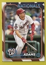 2024 Topps Baseball S2 Riley Adams #395 Independence Day 18/76 Washington Nation