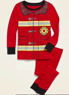 NEW Boys Girls Old Navy Fireman Fire Fighter Costume Pajamas size