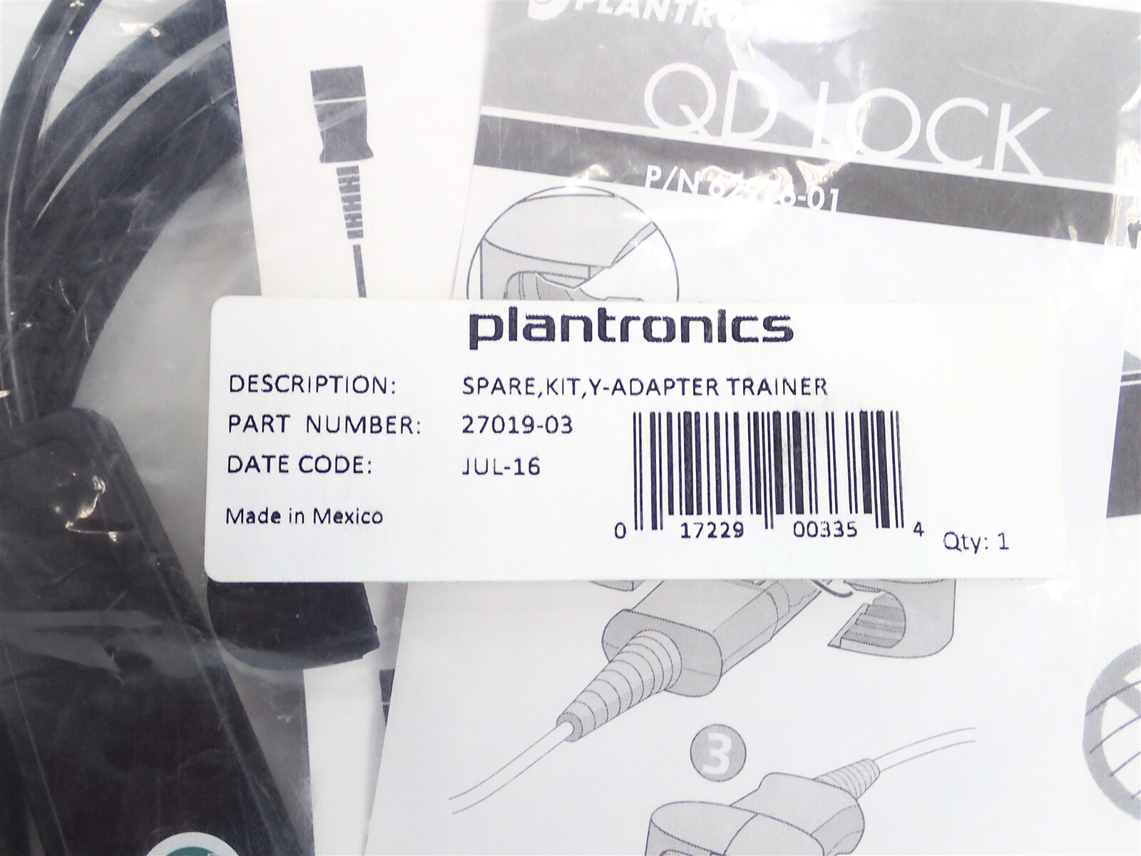 NEW Lot of 5 Plantronics Y Adapter Trainer 2701903 w/ Mute Switch eBay