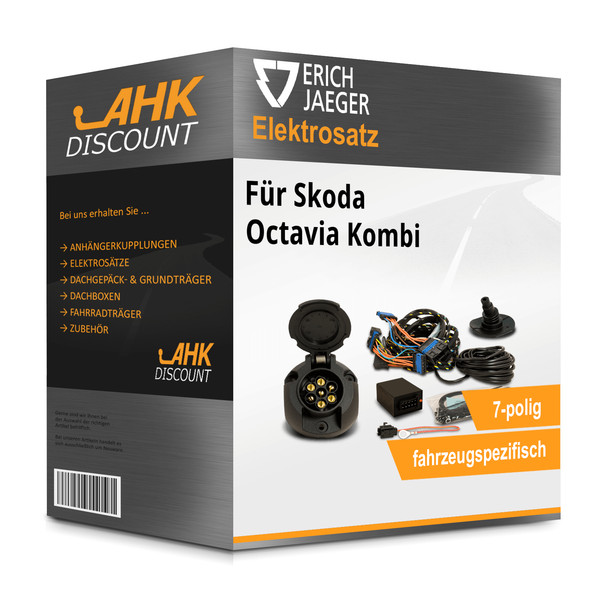 FüR Skoda Octavia Kombi 20- Jaeger Elektrosatz 7Polig Fahrzeugspezifisch Neuware-image