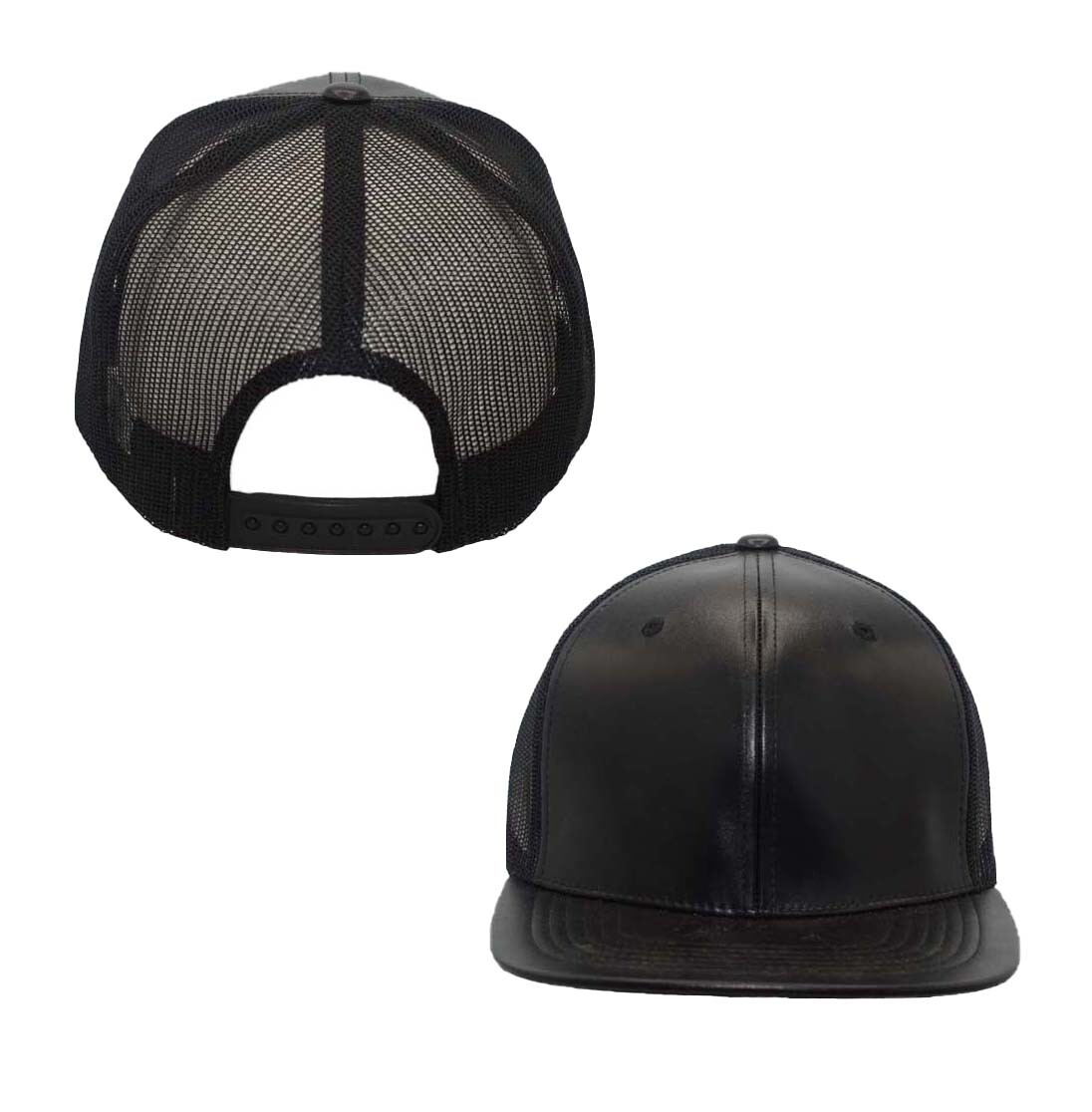 Hip Hop Baseball Cap Trucker Mesh Solid Plain Flat Brim