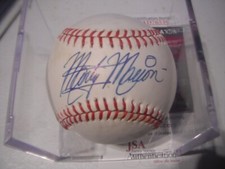 Marty Marion Autographed NL Feeney Ball Certed JSA Cardinals Browns