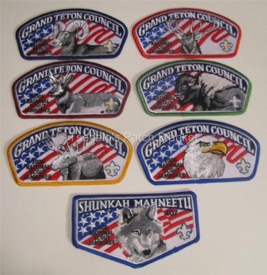 Grand Teton Council 2005 National Jamboree JSP & Flap Full Set Mint FREE SHIP