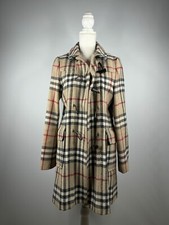 Burberry Damen Dufflecoat Mantel Beige Nova Check Gr. 40