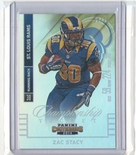 ZAC STACY 2014 Contenders CHAMPIONSHIP TICKET #75 REFRACTOR /99 JETS RAMS