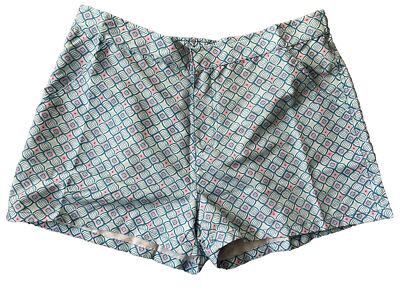 Cabana Life UPF 50+ Geo Print Blue Pink Boardshorts Swim Shorts