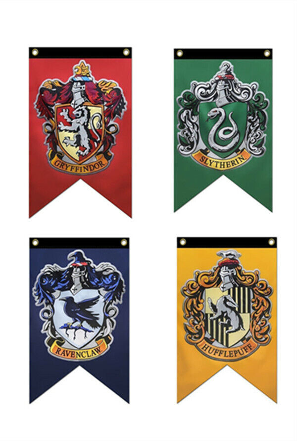 Hogwarts House Banners: Gryffindor, Ravenclaw, Hufflepuff, Slytherin – The  Muggle Hut