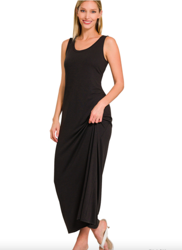 NEW Plus Size Maxi Full Length Basic Tank Dress- XL/1X-2X-3X-4X-5X-6X - Picture 4 of 25