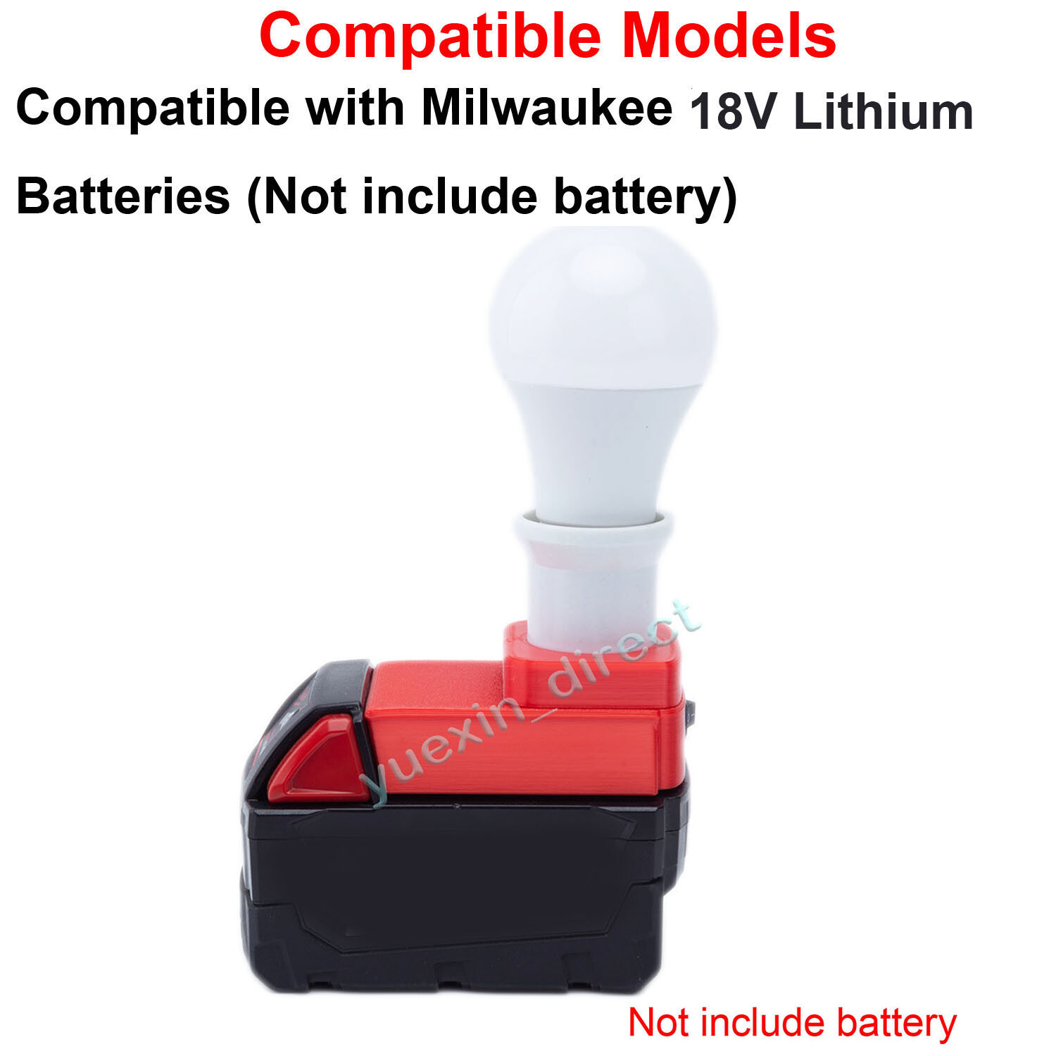 LED Work Light Bulbs Emergency Desk Lamp For Milwaukee 18v Battery