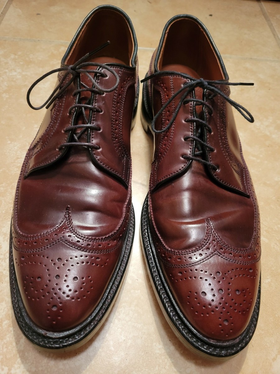 ALLEN EDMONDS SHELL CORDOVAN MacNeil Burgundy Wingtips 11.5AAA 3A 