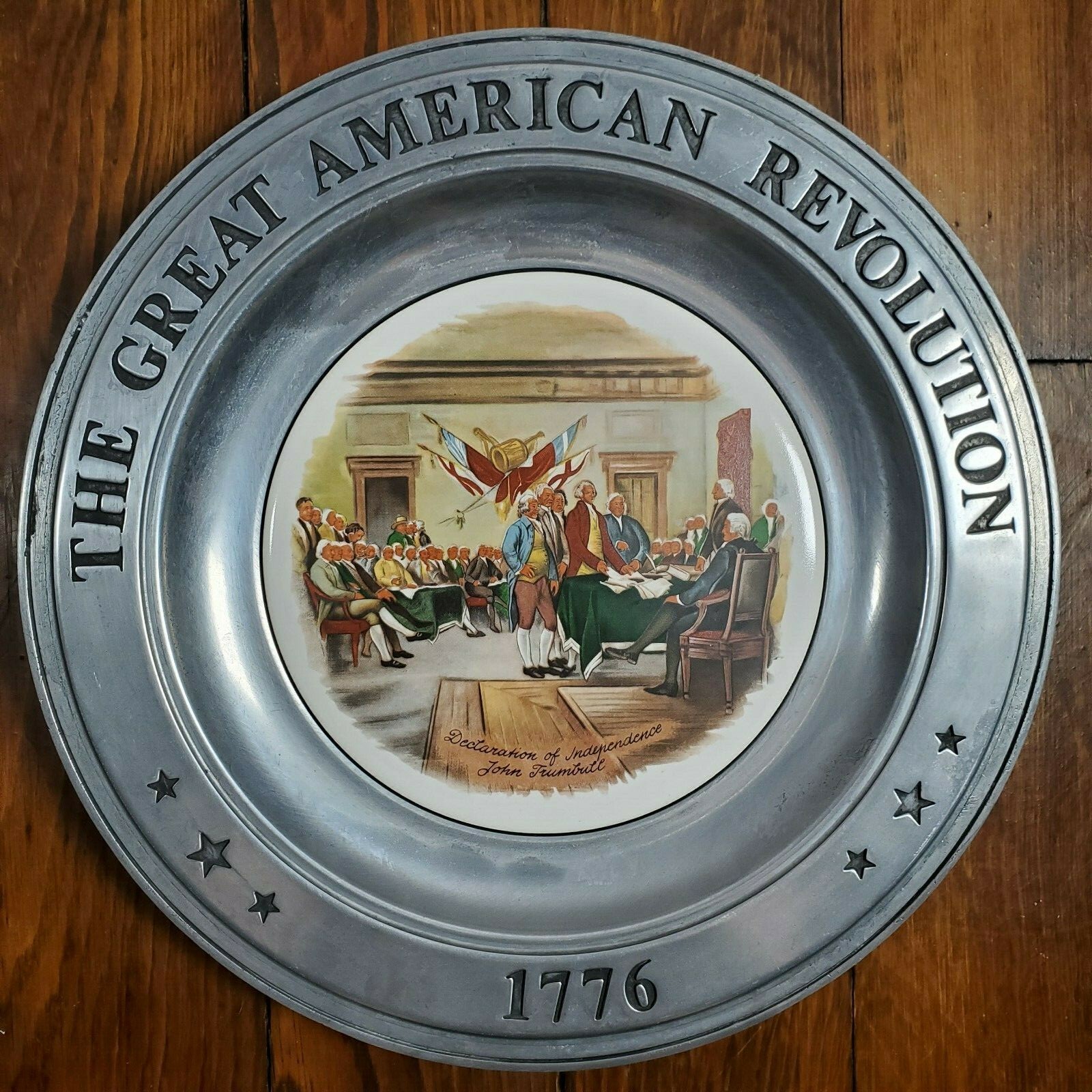 The Great American Revolution 1776 Collector's Pewter Plate Canton OH