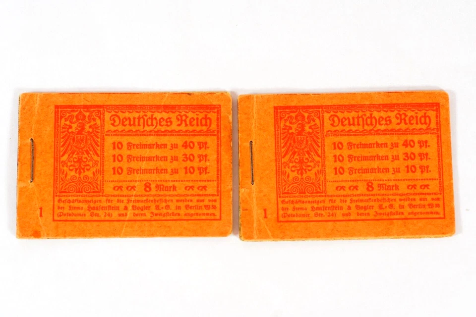 1920 Deutsches Reich German Empire Stamp Booklets Stamps 142, 143 & 139 Mint - Image 2 of 4