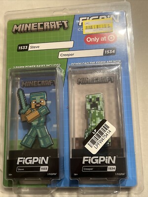 FiGPin Minecraft 2pk - Steve and Creeper