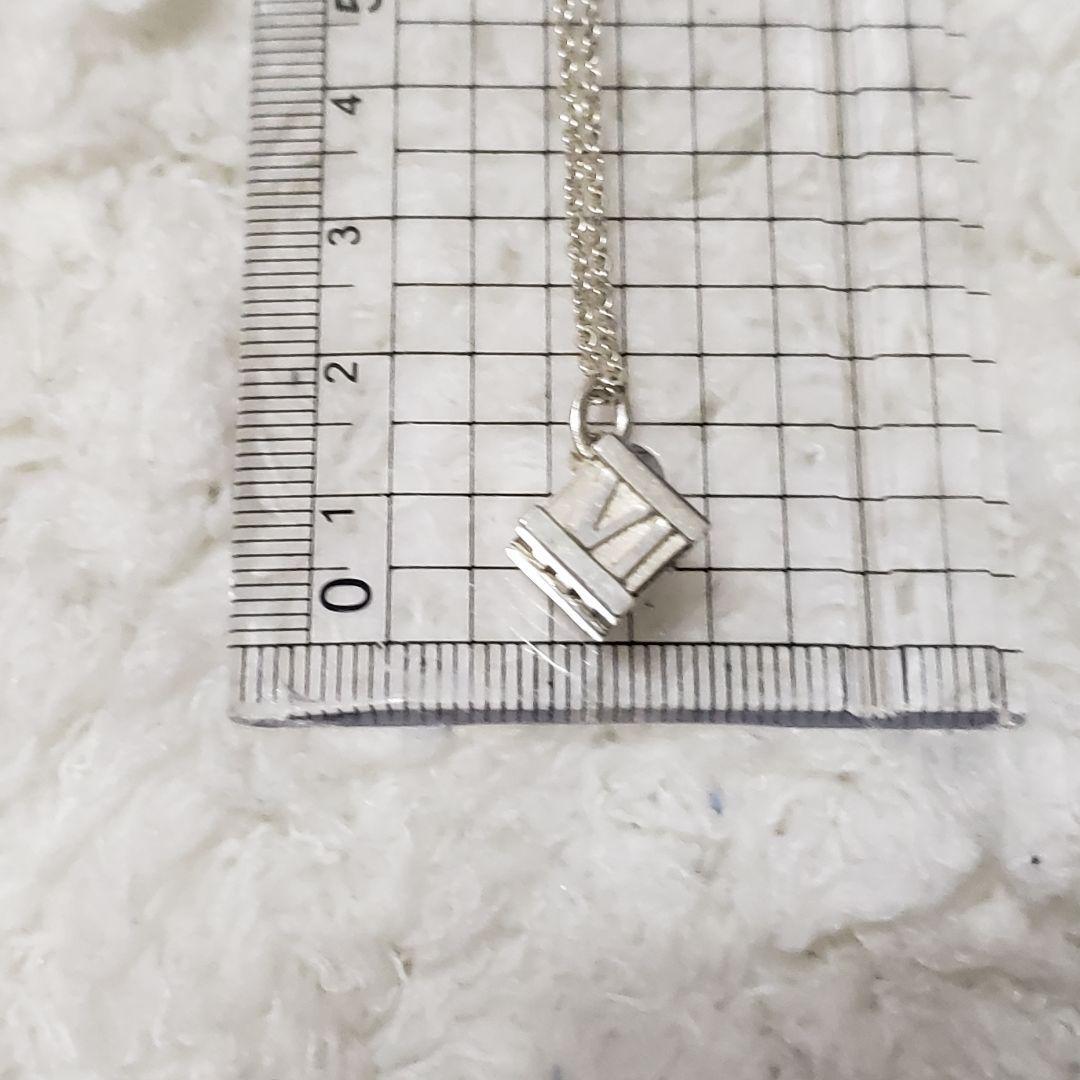 Tiffany & Co. Atlas Cube Square Necklace pendant Sterling Silver